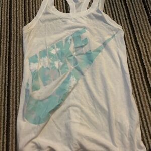 Nike White Tee with Subtle Gray Logo